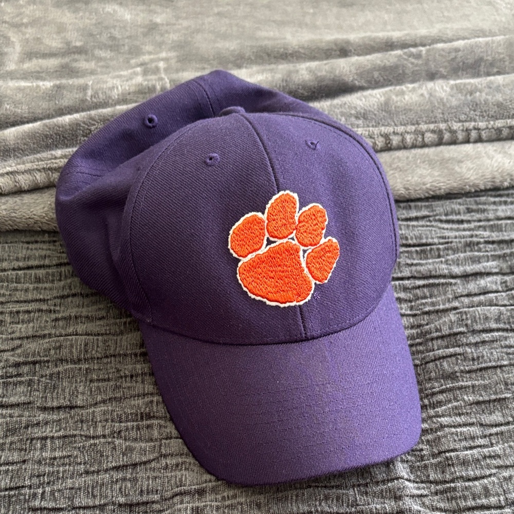 Clemson Purple Cap with Orange Tiger Paw Patch